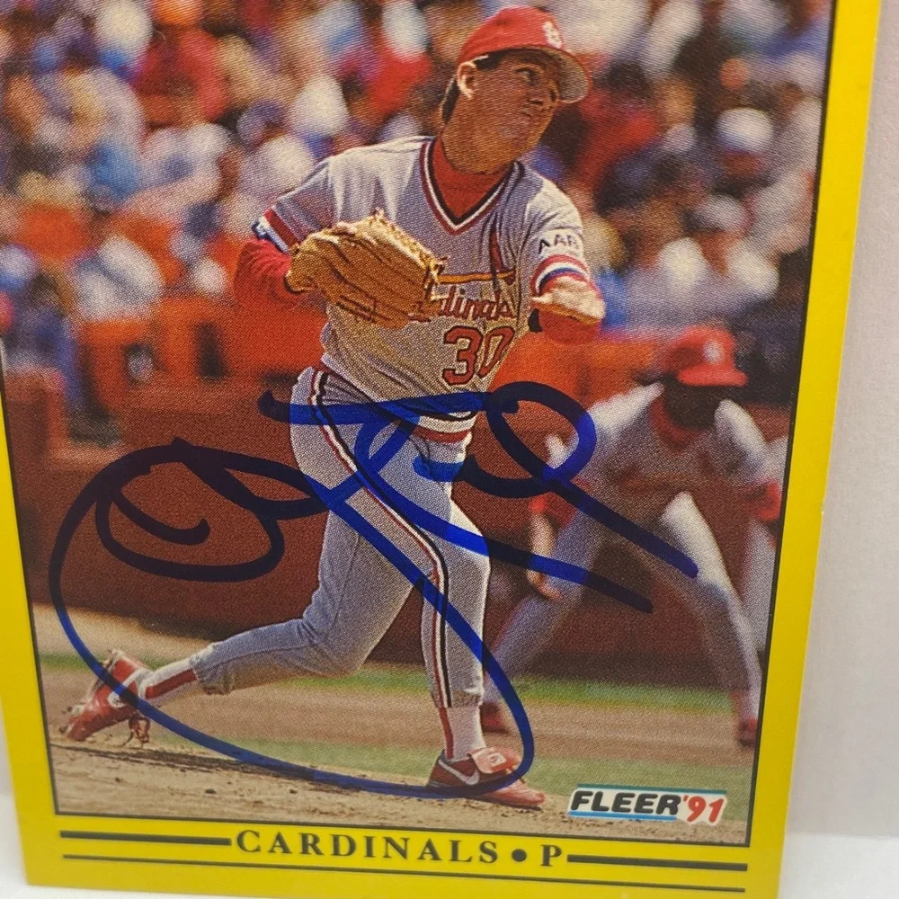 1991 Fleer John Tudor Cardinals In Person Autograph #651 (069)
